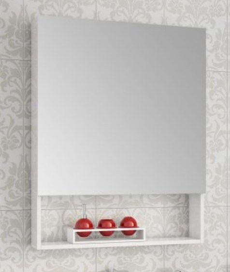 Зеркало-шкаф с полочкой Ingenium Fusion 60 белый
