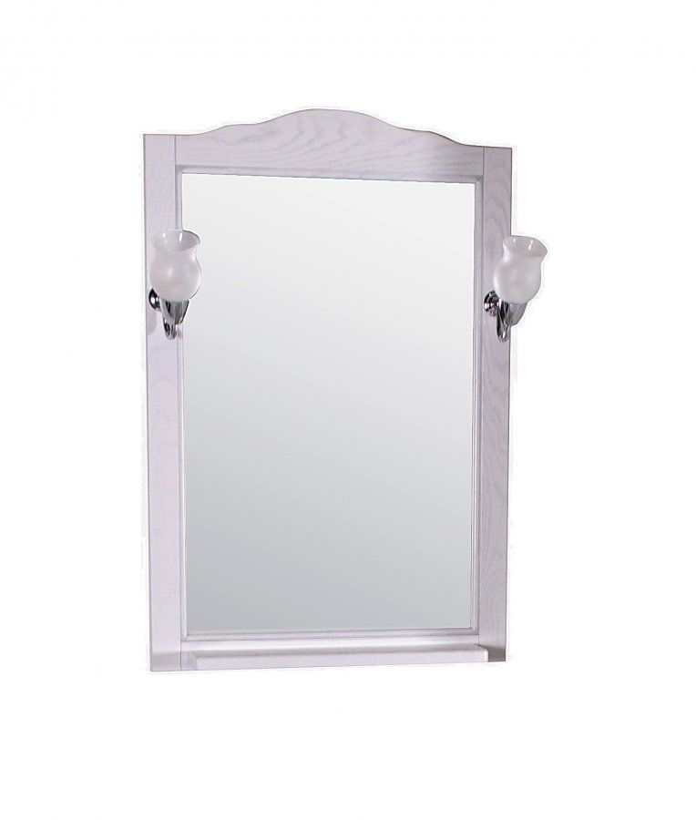 Зеркало ASB-Woodline Римини Nuovo 60 белое патина серебро