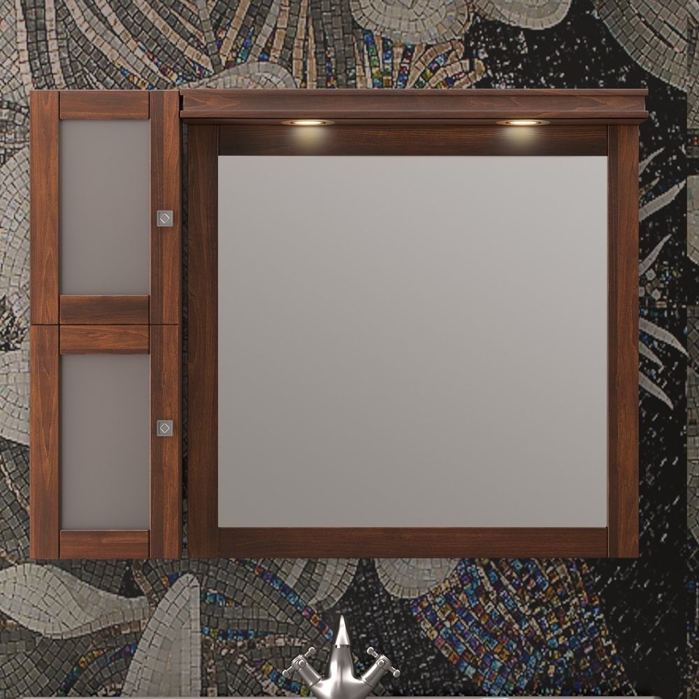 Зеркало со шкафчиком Opadiris Мираж 100 светлый орех