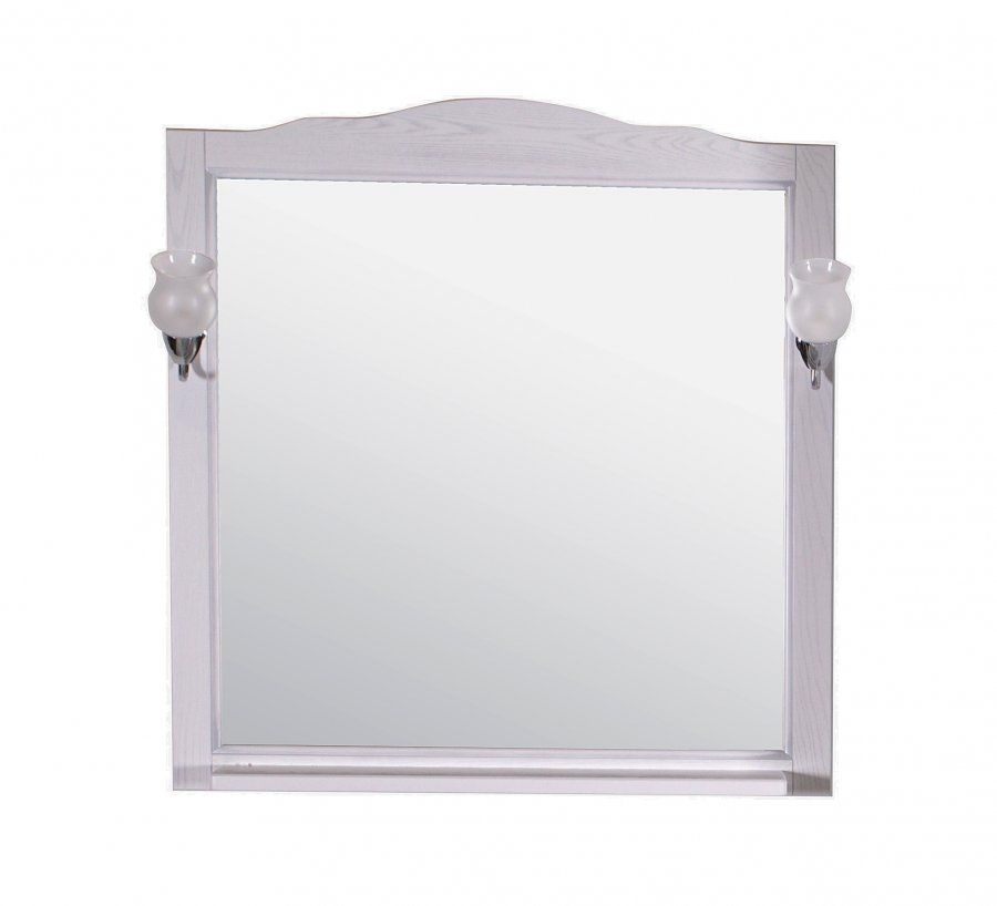 Зеркало ASB-Woodline Римини Nuovo 80 белое патина серебро