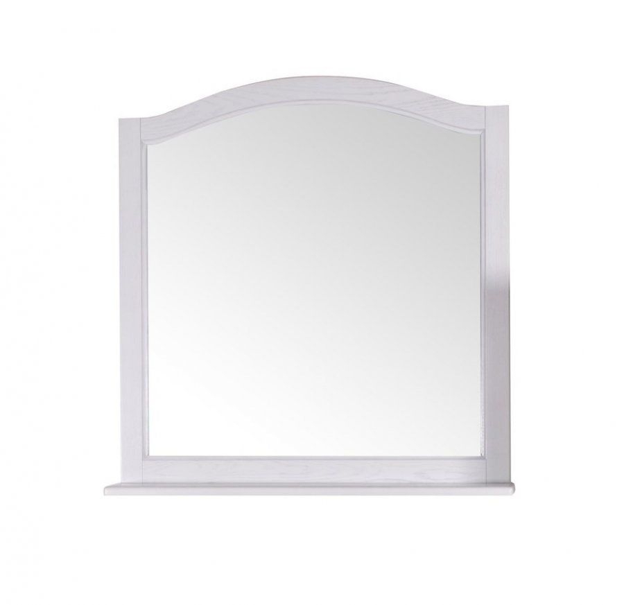 Зеркало ASB-Woodline Модерн 70 белый/патина серебро