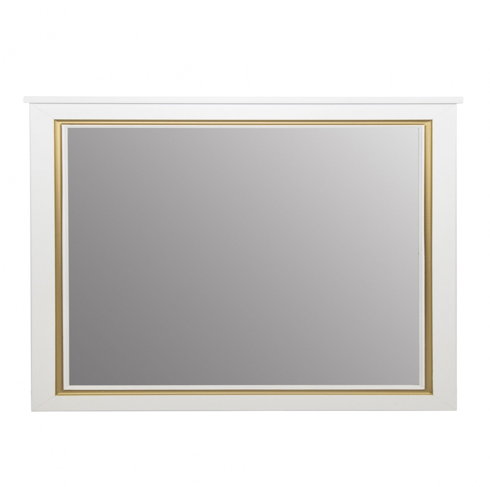 Зеркало Tessoro Foster TS-F90105-M-W-G 105 белое с патиной золото