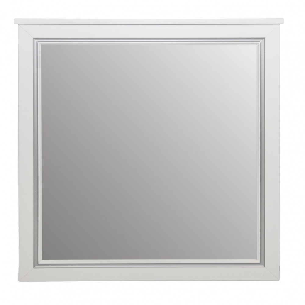 Зеркало Tessoro Foster TS-F9080-M-W-S 80 белое с патиной серебро