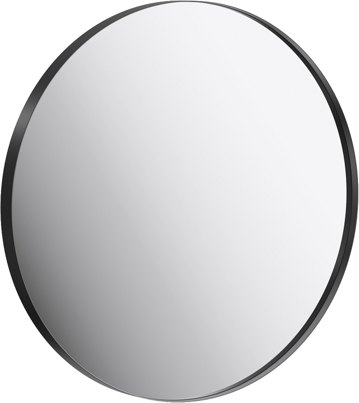Зеркало Aqwella RM 80 черное, в металлической раме