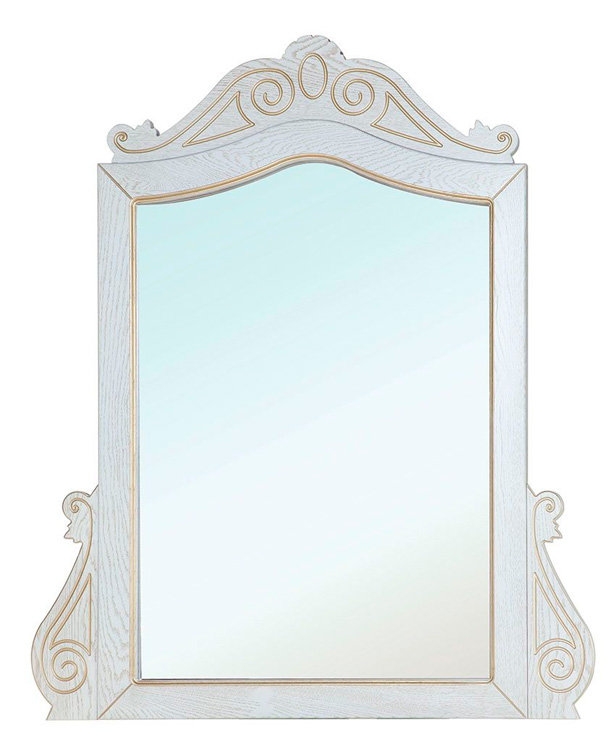 Зеркало Bellezza Аврора 115 белое патина золото