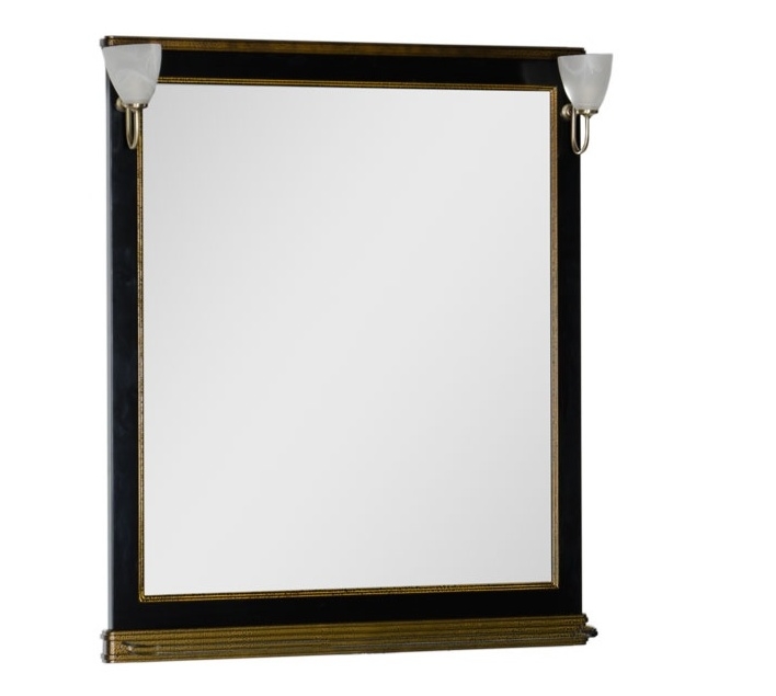 Зеркало Aquanet Валенса 100 черный краколет/золото