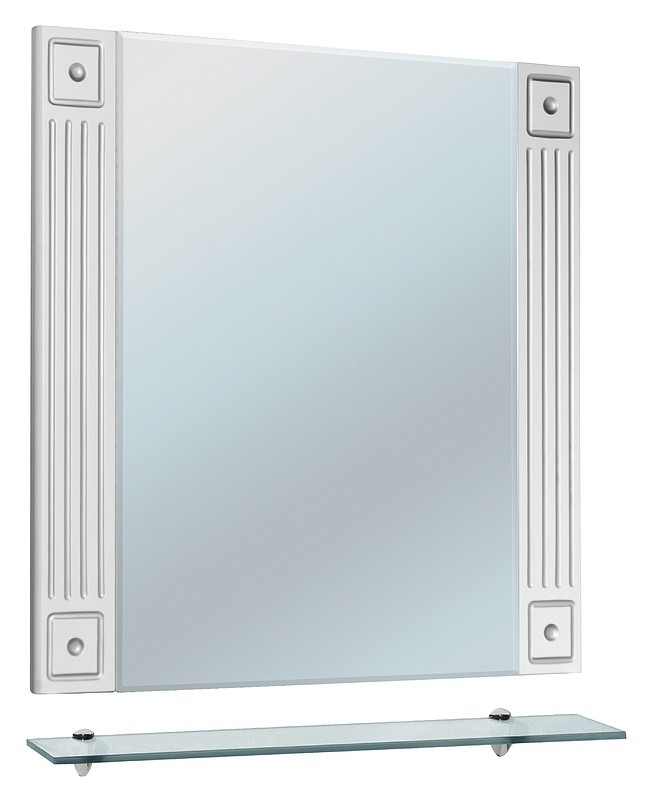 Зеркало Венеция Люкс 75 белая патина серебро