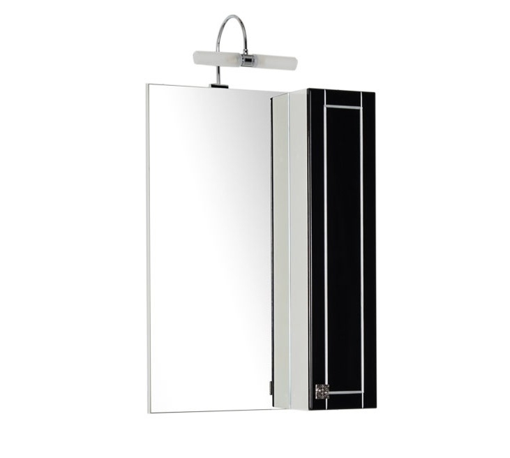 Зеркало-шкаф Aquanet Честер 60 черный/серебро
