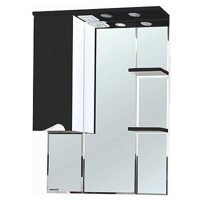 Зеркало-шкаф Bellezza Эйфория 80 черный, левый
