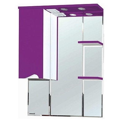 Зеркало-шкаф Bellezza Эйфория 80 фиолетовый, левый