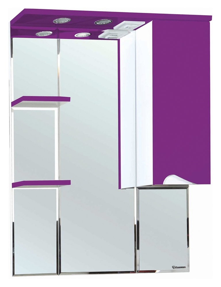 Зеркало-шкаф Bellezza Эйфория 80 фиолетовый, правый