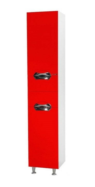 Пенал Bellezza Альфа 35 с корзиной красный, левый