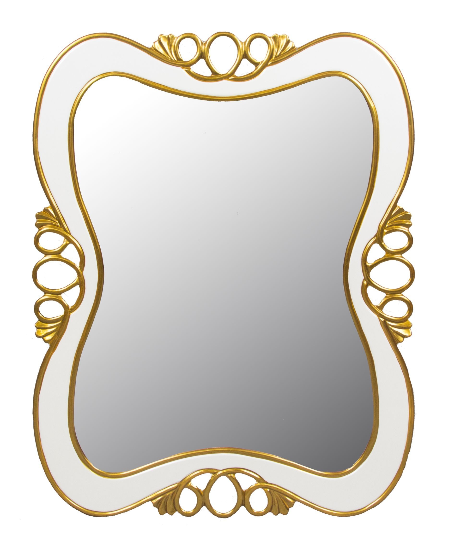 Зеркало Tessoro Joli 60 белая с золотом