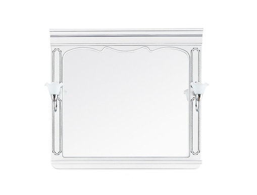 Зеркало Vod-ok Elite Мариэль 105 белое патина серебро